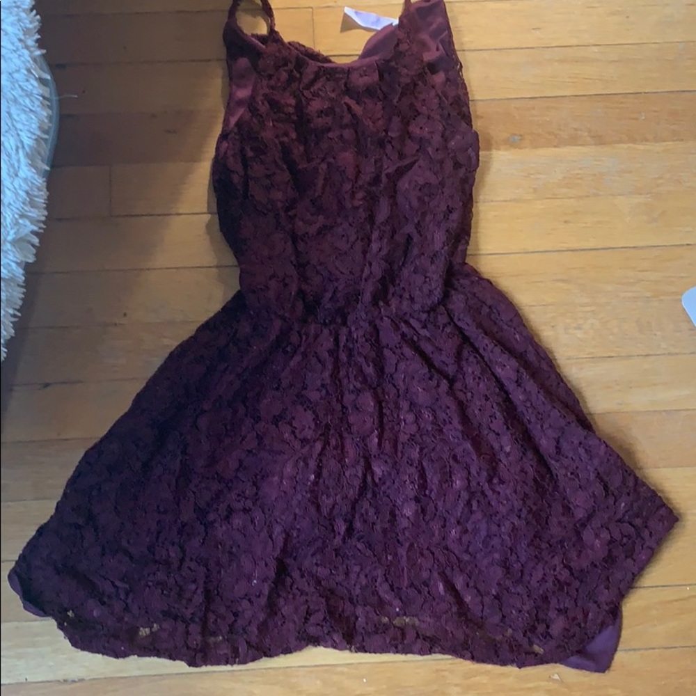 Burgundy short dress